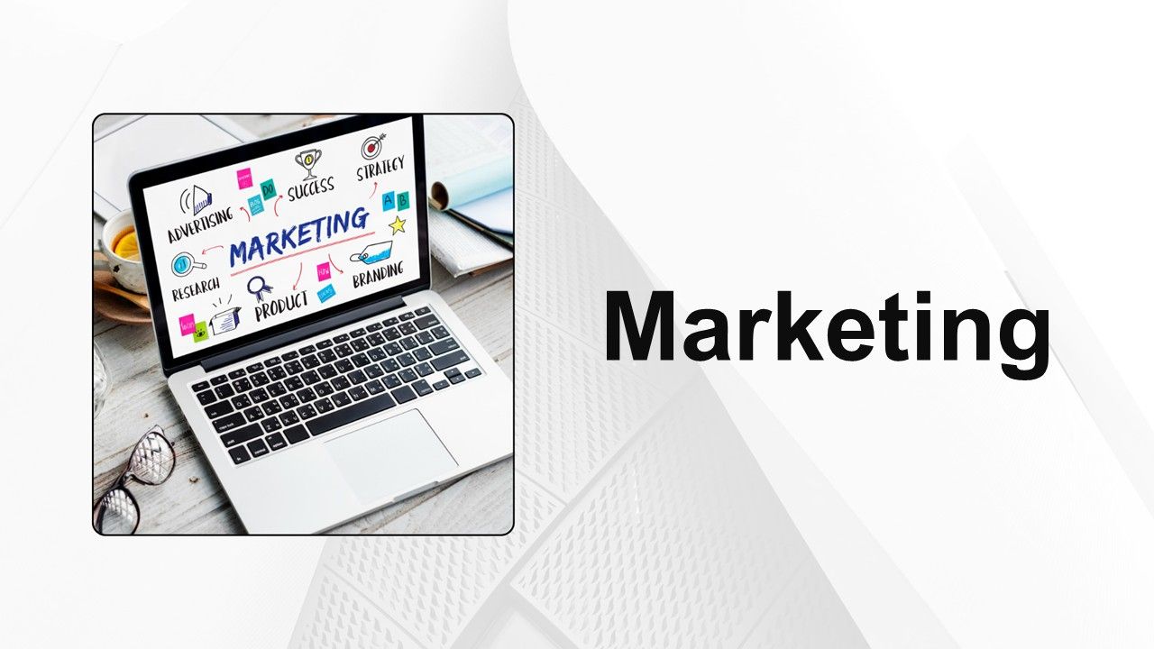 Want real opinions on marketing? This gray themed template uses 8 interactive questions to spark honest discussion and idea sharing within teams.