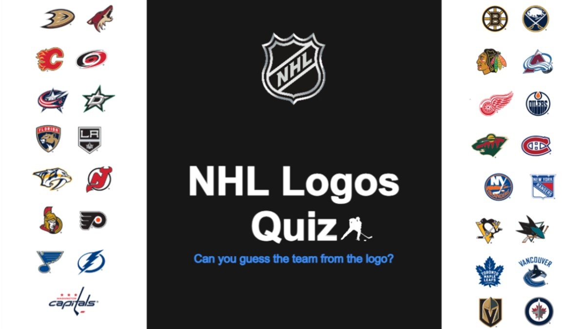 Identify NHL team logos easily with this clean quiz layout featuring icons, bold titles, and simple visuals for quick learning.